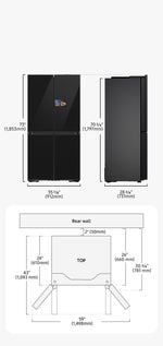 Lade das Bild in den Galerie-Viewer, Samsung Bespoke AI French Door Kühlschrank, AI Home, Hybridkühlung, SpaceMax, Dual-Eismacher, Glam Charcoal
