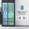 Samsung Bespoke Side-by-Side Kühlschrank, Schwarz, AI-Sprachsteuerung, NoFrost, 634L