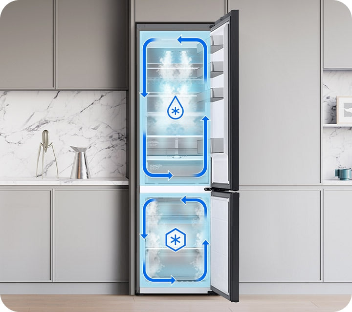 Samsung RB38C607AS9EF Kühl-Gefrierkombination, 387L, AI Energy Mode, No Frost+