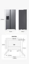 Samsung Bespoke Side-by-Side Kühlschrank, 634L, Schwarz, AI Energy, Auto Open Door