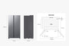Samsung RS70F Side-by-Side Kühlschrank, 640L, Schwarz, Metal Cooling, SmartThings, Wasserspender