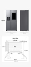 Samsung Family Hub Side-by-Side Kühlschrank 614L Schwarz AI Smart Eis-Wasserspender