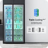 Samsung Family Hub Side-by-Side Kühlschrank, 614L, Schwarz, AI, Bixby, Eiswürfel