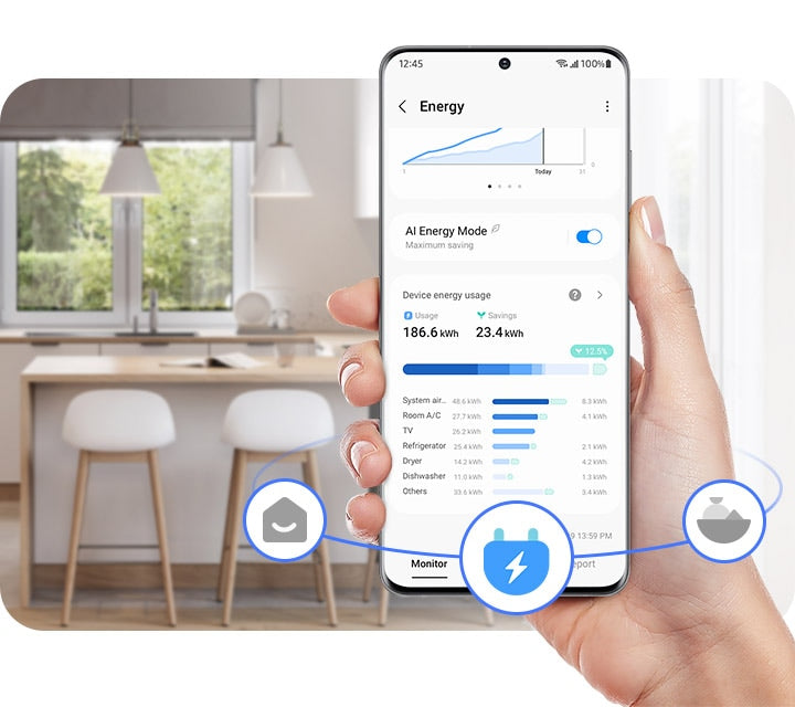 Samsung SpaceMax AI Energy Kühl-Gefrierkombination, 390L, No Frost+, 2 Meter Design