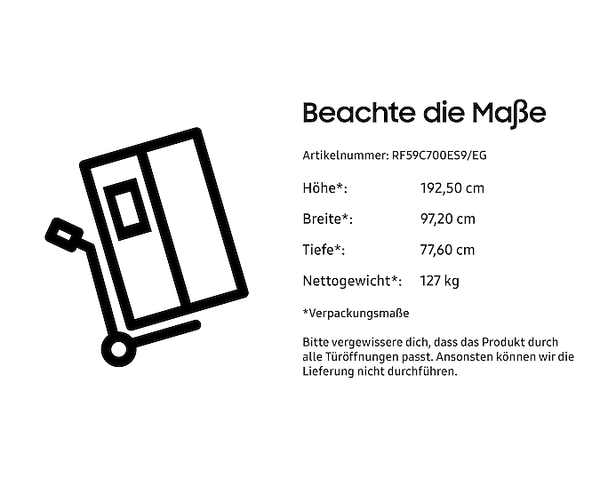 Samsung RF7000 French Door Kühlschrank: Bespoke Design, Auto Ice Maker, SmartThings
