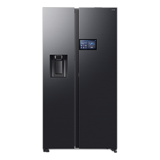 Samsung Bespoke AI Side-by-Side Kühlschrank, 614L, Schwarz, SmartThings, Eis- & Wasserspender