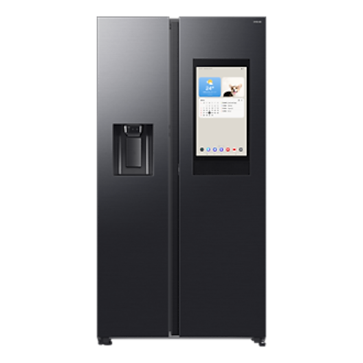 Samsung Bespoke AI Side-by-Side Kühlschrank, 614L, Schwarz, SmartThings, Eis- & Wasserspender