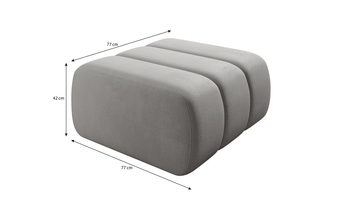 Luxuriöser Aurora Samt Beistellhocker Designer Ottomane für Eleganz und Komfort