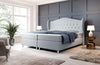 Luxuriöses Boxspringbett Angel: Chesterfield Design, Samt Optik, Orthopädischer Komfort für Gesunden Schlaf