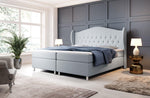 Lade das Bild in den Galerie-Viewer, Luxuriöses Boxspringbett Angel: Chesterfield Design, Samt Optik, Orthopädischer Komfort für Gesunden Schlaf
