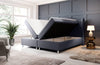 Luxuriöses Boxspringbett Angel: Chesterfield Design, Samt Optik, Orthopädischer Komfort für Gesunden Schlaf