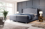 Lade das Bild in den Galerie-Viewer, Luxuriöses Boxspringbett Angel: Chesterfield Design, Samt Optik, Orthopädischer Komfort für Gesunden Schlaf

