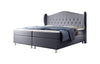 Luxuriöses Boxspringbett Angel: Chesterfield Design, Samt Optik, Orthopädischer Komfort für Gesunden Schlaf