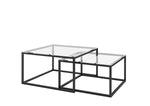 Lade das Bild in den Galerie-Viewer, Eleganter Designer Couchtisch Hevela: Moderner Wohnzimmer-Mittelpunkt mit Glas &amp; Metall
