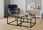 Lade das Bild in den Galerie-Viewer, Eleganter Designer Couchtisch Hevela: Moderner Wohnzimmer-Mittelpunkt mit Glas &amp; Metall
