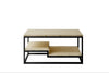 Melvi Designer Couchtisch: Eleganter Sonoma Eiche & Stahl Wohnzimmer Tisch