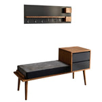Lade das Bild in den Galerie-Viewer, Elegante Designer Garderobe Corsico: Multifunktionale Sitzbank, Haken &amp; Ablage für Flur
