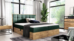 Lade das Bild in den Galerie-Viewer, Elegantes Designer Massivholz Bett Kinea mit clevem Stauraum
