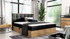 Elegantes Designer Massivholz Bett Kinea mit clevem Stauraum