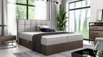 Lade das Bild in den Galerie-Viewer, Elegantes Designer Massivholz Bett Kinea mit clevem Stauraum
