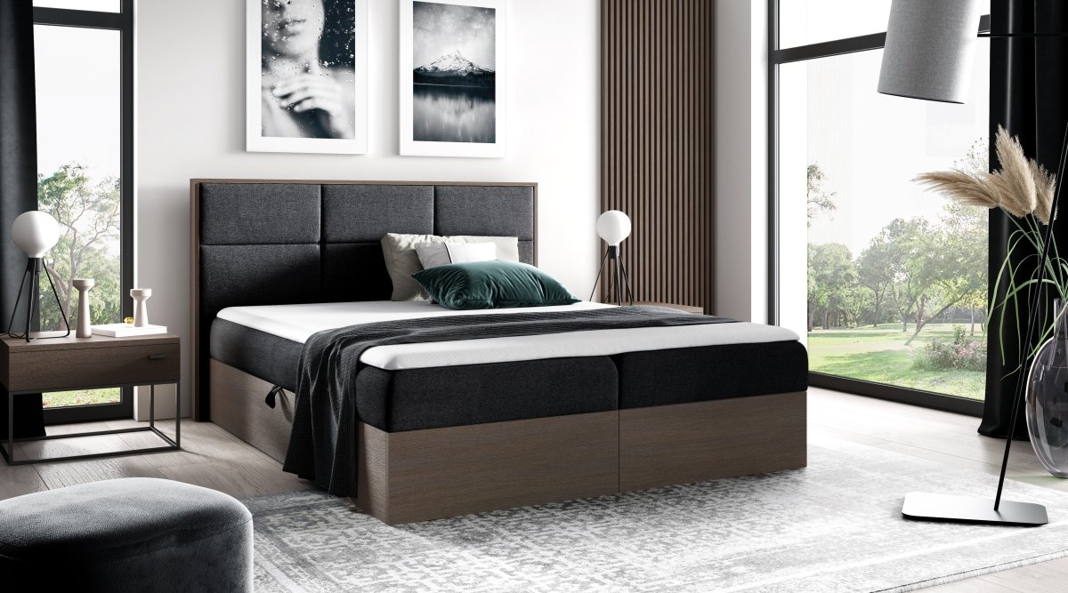 Elegantes Designer Holzbett Linori mit Praktischem Stauraum – Modernes Schlafzimmer-Highlight
