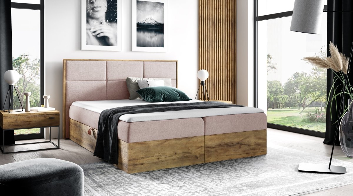 Elegantes Designer Holzbett Linori mit Praktischem Stauraum – Modernes Schlafzimmer-Highlight