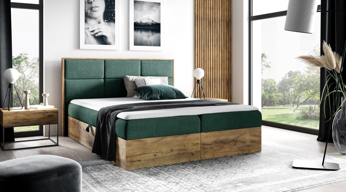 Elegantes Designer Holzbett Linori mit Praktischem Stauraum – Modernes Schlafzimmer-Highlight