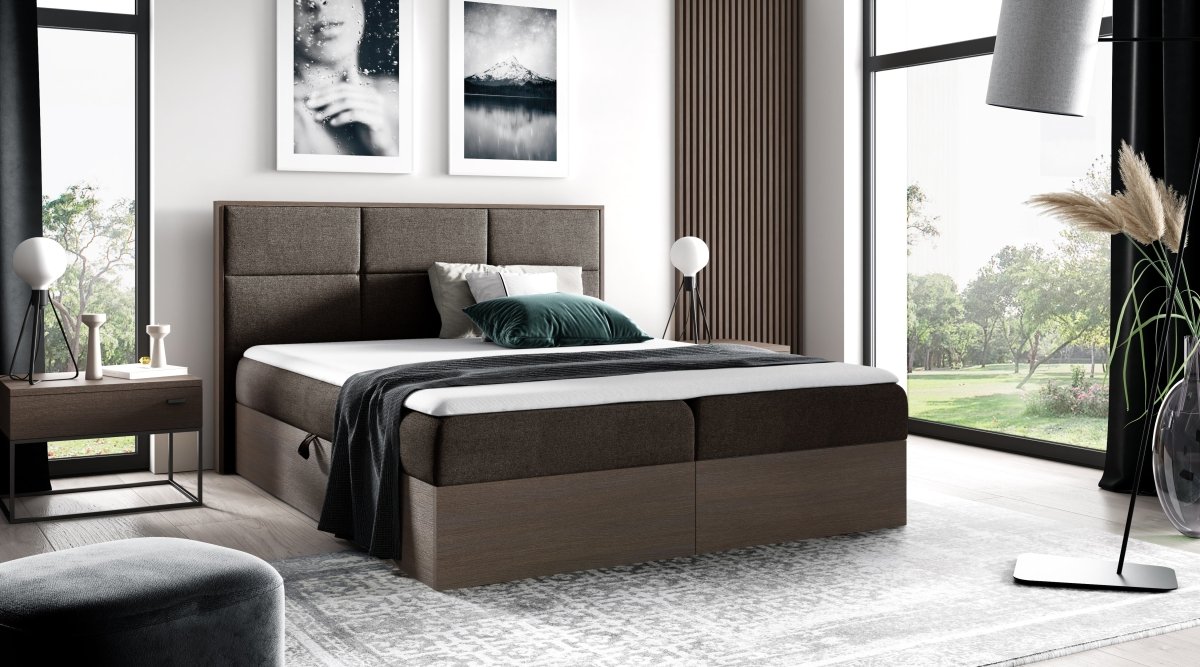Elegantes Designer Holzbett Linori mit Praktischem Stauraum – Modernes Schlafzimmer-Highlight