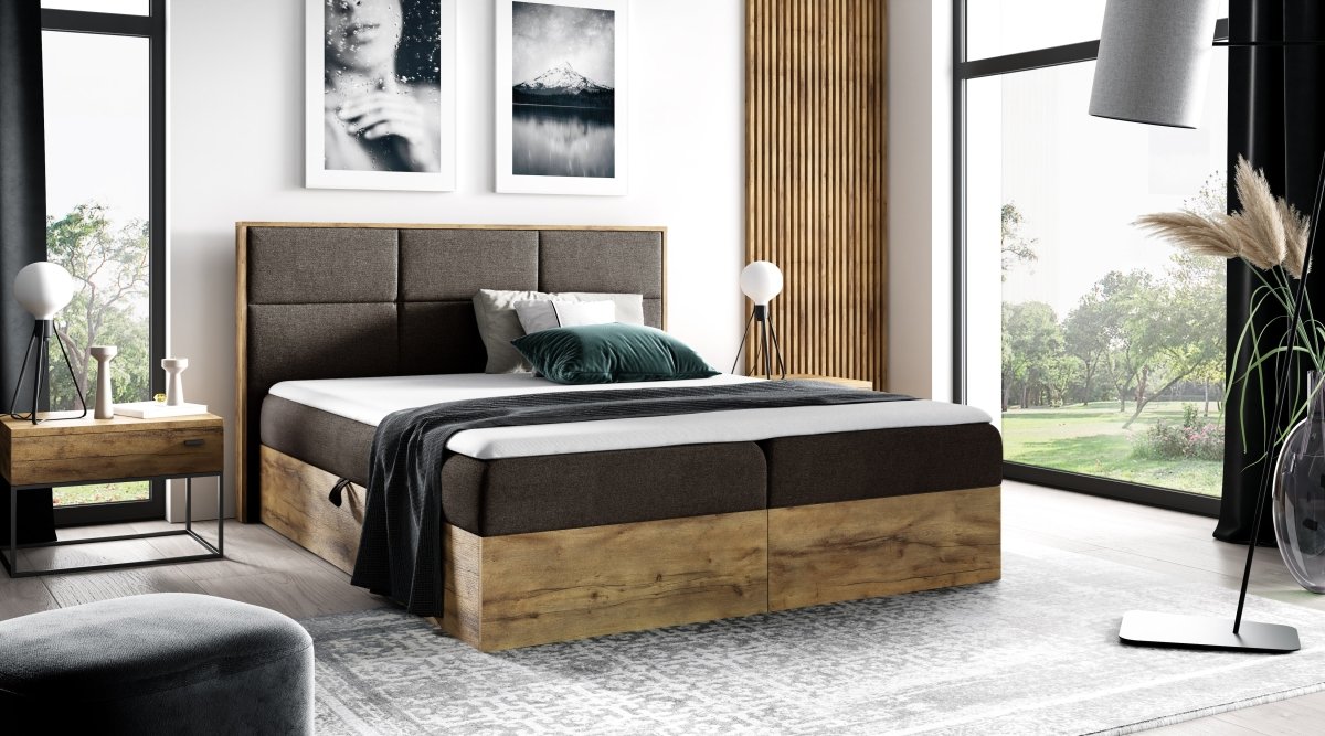 Elegantes Designer Holzbett Linori mit Praktischem Stauraum – Modernes Schlafzimmer-Highlight