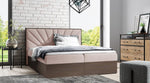 Lade das Bild in den Galerie-Viewer, Minari Designer Holzbett mit Stauraum: Modern, Samtbezug, Luxuriös, Komfortabel, Vielseitig
