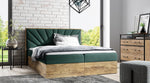 Lade das Bild in den Galerie-Viewer, Minari Designer Holzbett mit Stauraum: Modern, Samtbezug, Luxuriös, Komfortabel, Vielseitig
