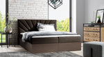 Lade das Bild in den Galerie-Viewer, Minari Designer Holzbett mit Stauraum: Modern, Samtbezug, Luxuriös, Komfortabel, Vielseitig
