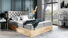Designer Holzbett Neola mit Stauraum: Modernes Massivholz-Bettgestell, elegant, funktional, stilvoll