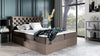 Designer Holzbett Neola mit Stauraum: Modernes Massivholz-Bettgestell, elegant, funktional, stilvoll