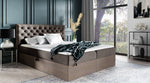 Lade das Bild in den Galerie-Viewer, Designer Holzbett Neola mit Stauraum: Modernes Massivholz-Bettgestell, elegant, funktional, stilvoll
