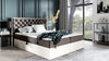 Designer Holzbett Neola mit Stauraum: Modernes Massivholz-Bettgestell, elegant, funktional, stilvoll