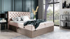 Designer Holzbett Neola mit Stauraum: Modernes Massivholz-Bettgestell, elegant, funktional, stilvoll