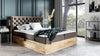 Designer Holzbett Neola mit Stauraum: Modernes Massivholz-Bettgestell, elegant, funktional, stilvoll