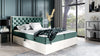 Designer Holzbett Neola mit Stauraum: Modernes Massivholz-Bettgestell, elegant, funktional, stilvoll