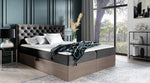 Lade das Bild in den Galerie-Viewer, Designer Holzbett Neola mit Stauraum: Modernes Massivholz-Bettgestell, elegant, funktional, stilvoll
