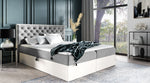 Lade das Bild in den Galerie-Viewer, Designer Holzbett Neola mit Stauraum: Modernes Massivholz-Bettgestell, elegant, funktional, stilvoll
