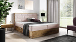 Lade das Bild in den Galerie-Viewer, Elegantes Designer Massivholz-Bett Nuro mit Viel Stauraum &amp; Komfort

