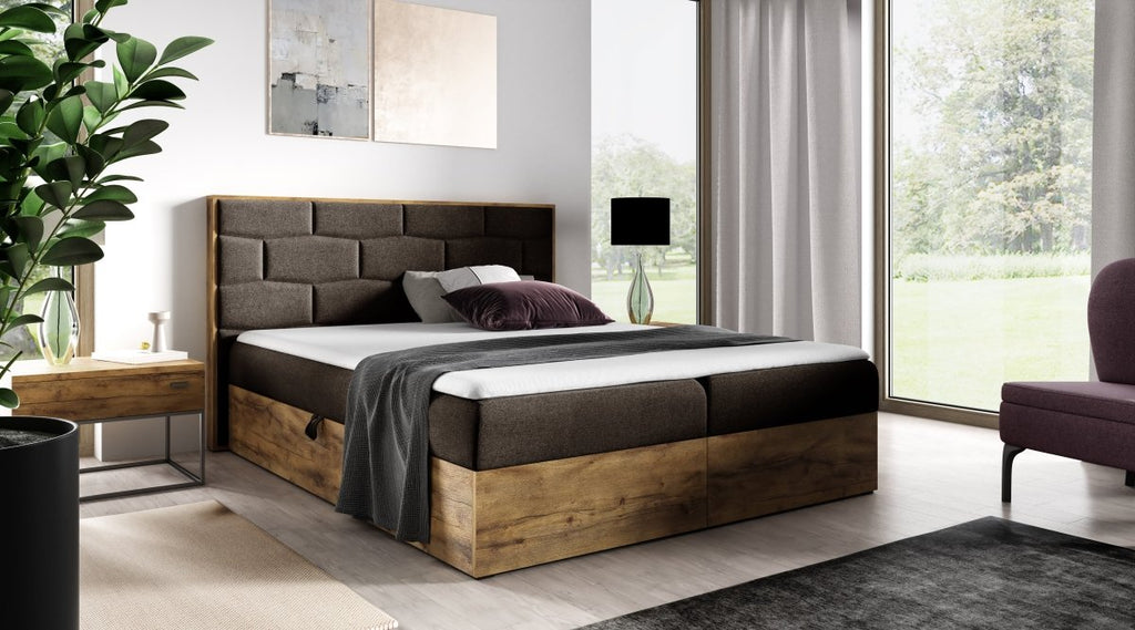 Elegantes Designer Massivholz-Bett Nuro mit Viel Stauraum & Komfort