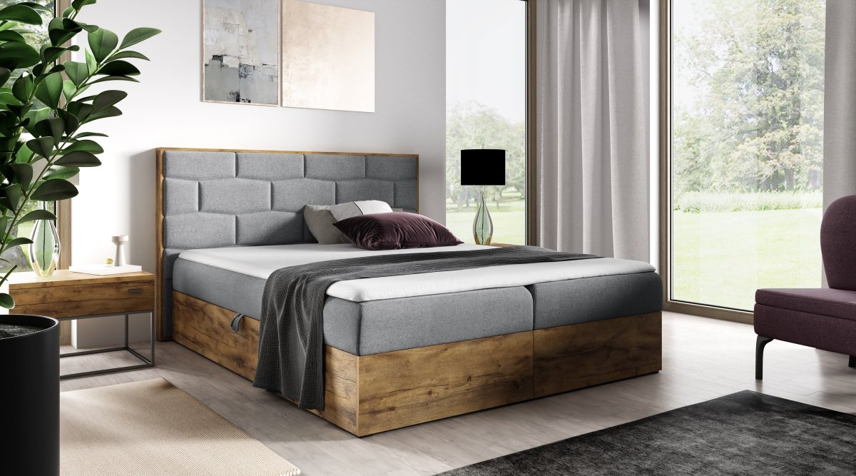 Elegantes Designer Massivholz-Bett Nuro mit Viel Stauraum & Komfort