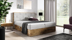 Lade das Bild in den Galerie-Viewer, Elegantes Designer Massivholz-Bett Nuro mit Viel Stauraum &amp; Komfort
