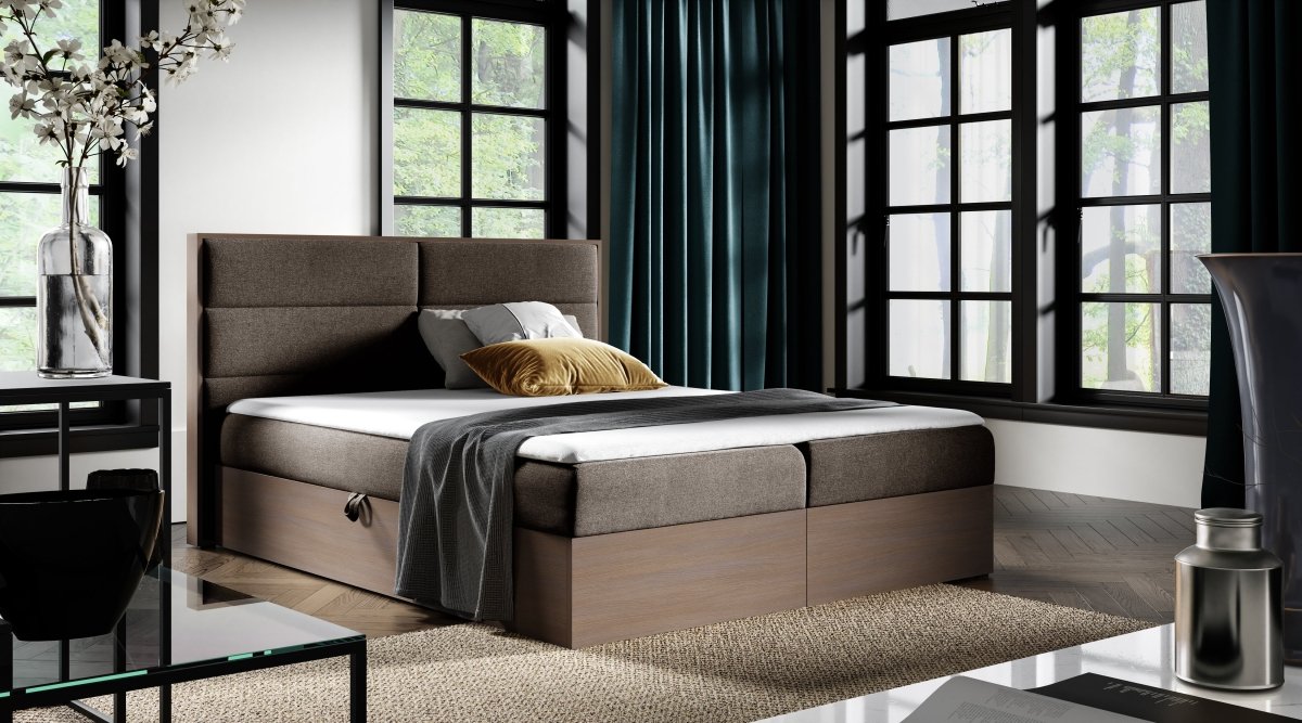 Luxuriöses Designer Holzbett Telina mit integriertem Stauraum – Modernes Schlafzimmer-Highlight