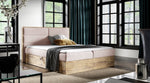 Lade das Bild in den Galerie-Viewer, Luxuriöses Designer Holzbett Telina mit integriertem Stauraum – Modernes Schlafzimmer-Highlight
