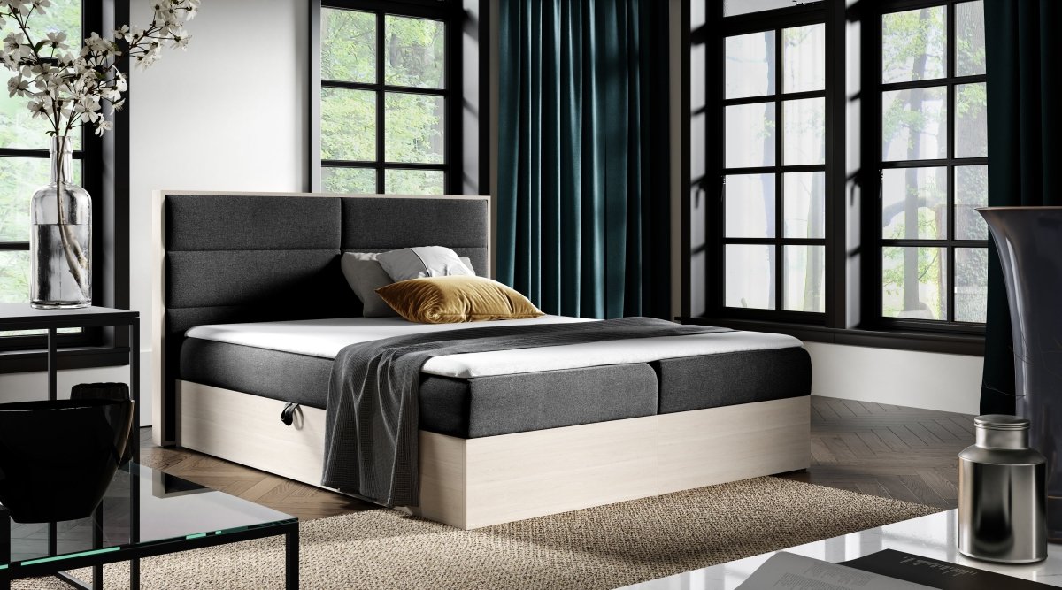 Luxuriöses Designer Holzbett Telina mit integriertem Stauraum – Modernes Schlafzimmer-Highlight