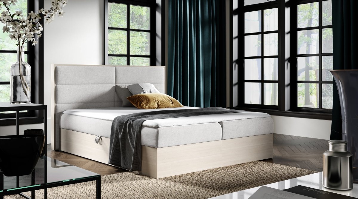 Luxuriöses Designer Holzbett Telina mit integriertem Stauraum – Modernes Schlafzimmer-Highlight
