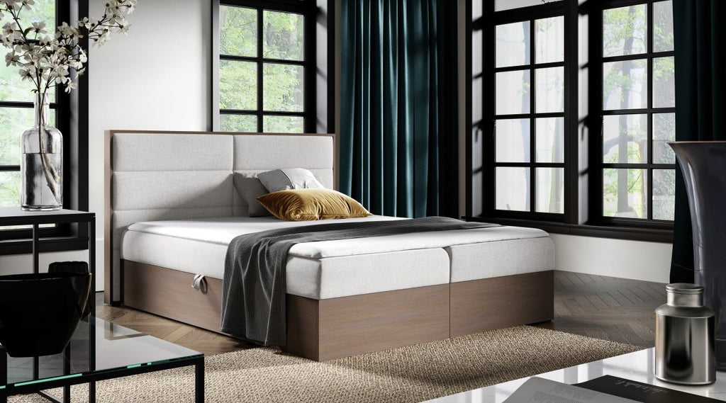 Luxuriöses Designer Holzbett Telina mit integriertem Stauraum – Modernes Schlafzimmer-Highlight
